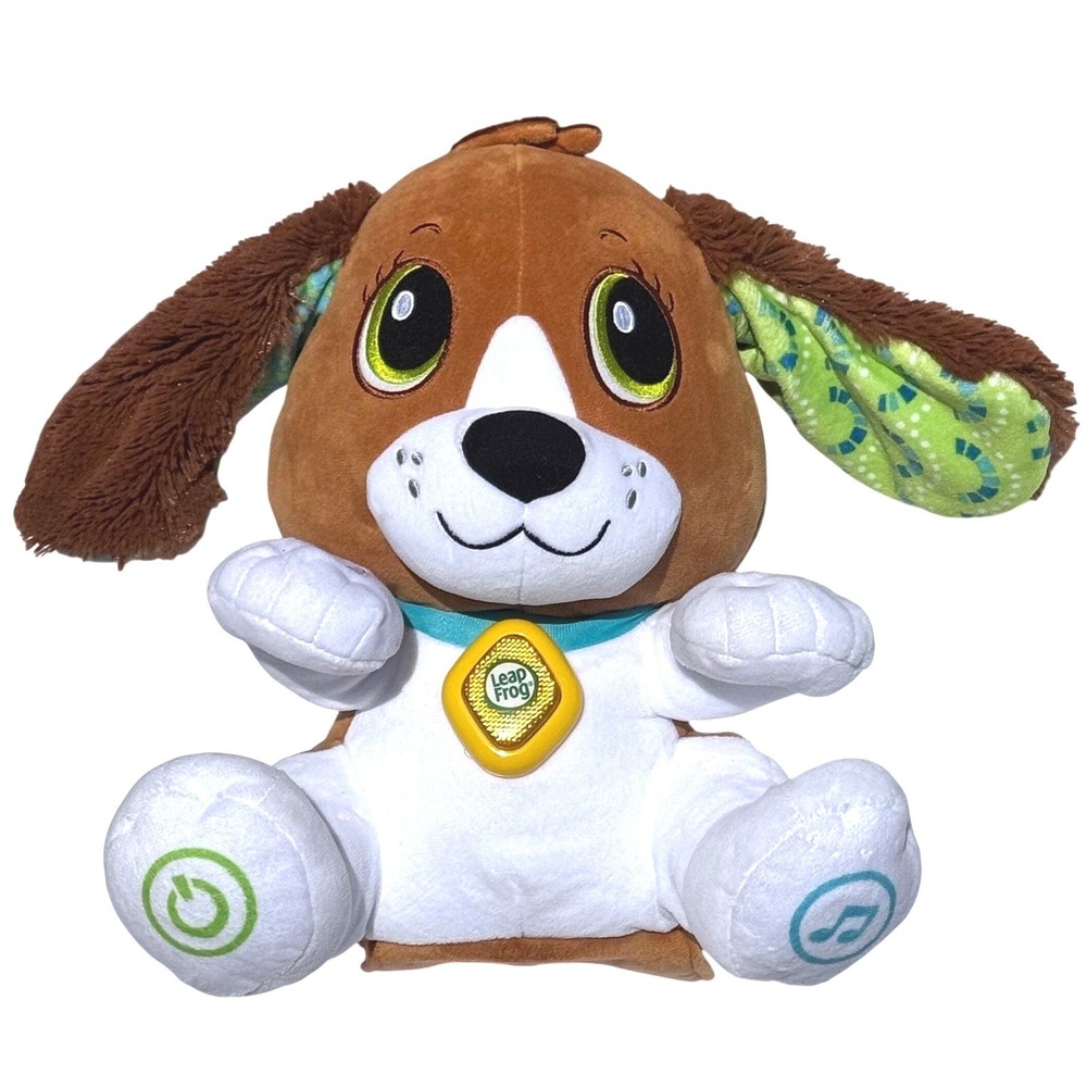 LeapFrog Speak and Learn Puppy Bailey Interactive‎ Talking Toy Plush Brown White